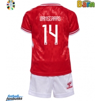 Danmark Mikkel Damsgaard #14 Hjemmedraktsett Barn EM 2024 Kortermet (+ Korte bukser)